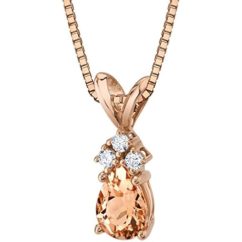 PEORA 14K Rose Gold Morganite Pendant Cover