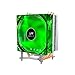 YIAAN Ventole CPU CPU Air Refrigeratore con 4 Tubi di Calore 120mm PWM Processore PWM Socket Universale Soluzione CPU Radiatore con Ventola a LED Verde Raffreddamento Liquido