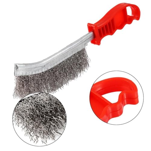 Image of Wire Brush, Heavy Duty Scratch Wire Brush Stainless Steel Wire Hand Brush Paint Removal Tool for Scrubbing