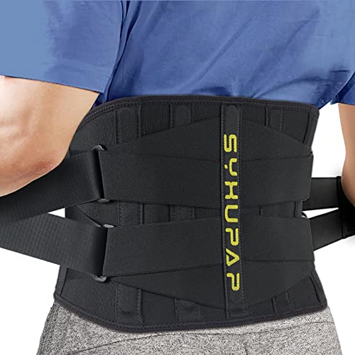 SYXUPAP Ceinture Lombaire de Maintien - Double Ajustement Traction Bande Dorsale, Soulagement des Lombaires Inférieurs, pour Homme et Femme