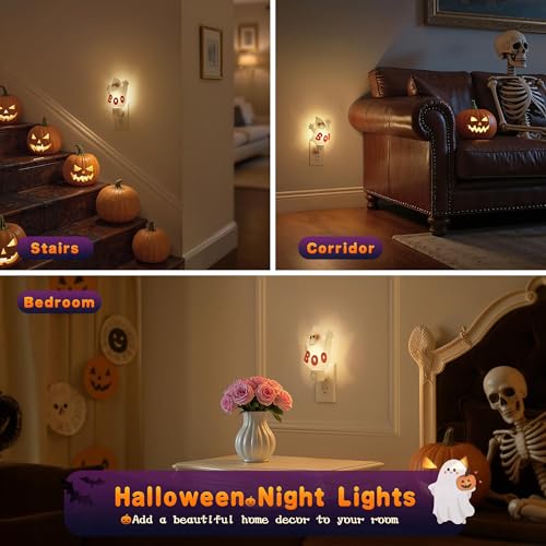 Image of JandCase Halloween Night Light, 2 Pack 3000K Night Lights Plug into Wall