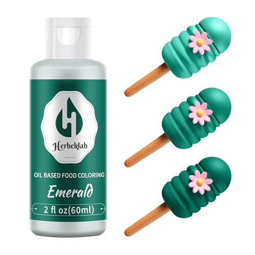 Emerald Oil Based Food Coloring – 2 fl oz Professional Grade Concentrated Oil Food Dye for Melting Chocolate, Candy Melts, Cake Pops, Strawberries &amp; Baking