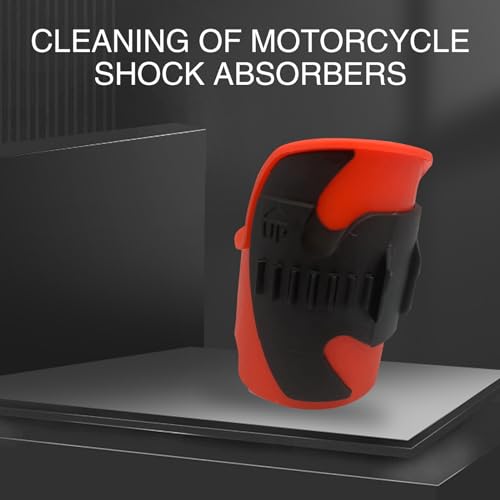 Image of 2 PCS Motorcycle Front Shock Absorber Oil Seal Cleaner Tool, 2.16 inch x 2.16 inch x 2.59 inch Inverted Front Fork Mud Scraper, ABS Plastic Repair Parts, Universal for Motorcycle Off-road Vehicle (Black)
