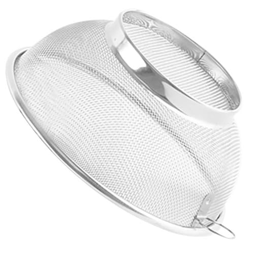 DIYEAH Cestello Scolapiatti e Colino Per Riso in Acciaio Inox 26 Cm Maglie Fini, Filtro Per Frutta e Verdura, Pratico Scolapasta Per Cucina e Uso Campeggio