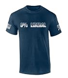 Trenz Shirt Company Men's Patriot Pride Zero 0% Liberal Political Funny Short Sleeve T-Shirt - Heather Navy - X - Large
