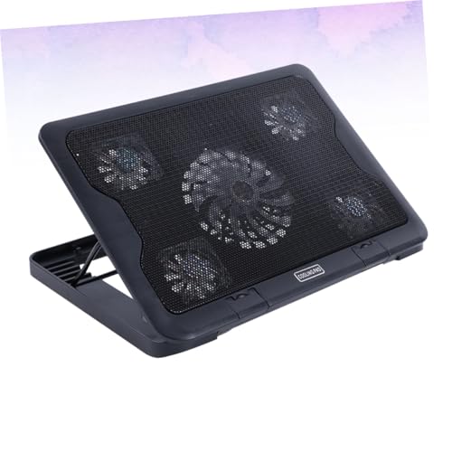Base para laptop con 5 ventiladores y soporte ajustable miniatura 4