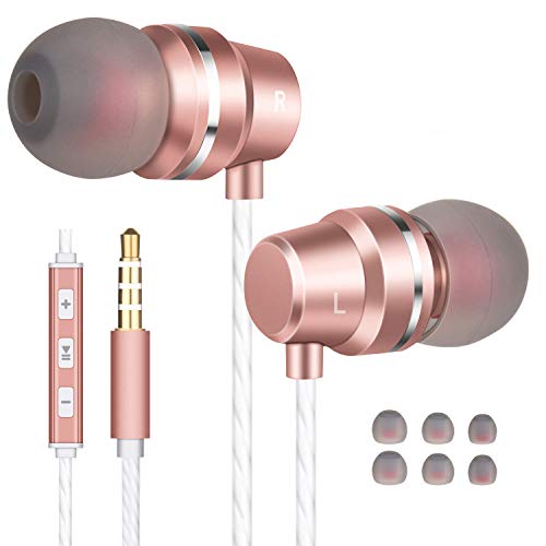 Ear Buds Stereo Earphones in-Ear Headphones Earbuds with Microphone Mic and Volume Control