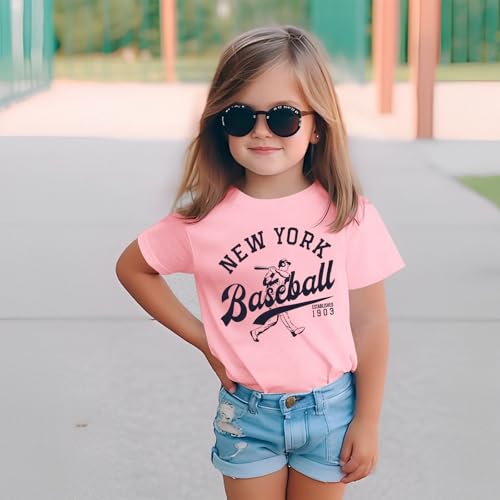 Ritatte Toddler Baby Girls Boys Baseball Shirt Baseball Game Day Outfit Kids Baseball Sports Fan T-Shirt Summer Tee Tops2
