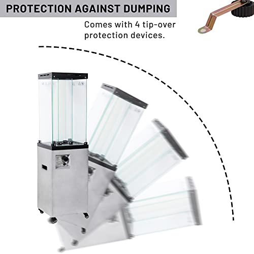 HOMYSHOPY-Fire-Column-Propane-Patio-Heater-41000-Btu-Outdoor-Heater-Glass-Tube-Gas-Heater-with-Wheels-and-Ground-Nail-Adjustable-Heater-for-Backyard-Porch-Garden-Decoration