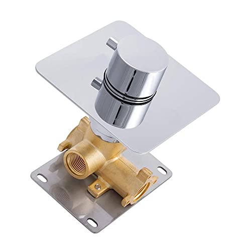 Vanne grand débit dissimulée 2 voies en laiton chrome anti-calcaire