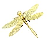 VORCOOL Brass Dragonfly Figurine with Detachable Wing Good Luck Charm Feng Shui Statue Housewarming