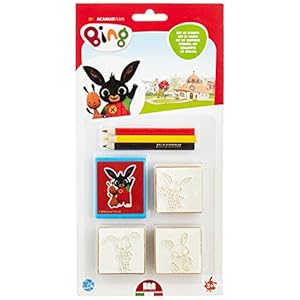 Multiprint Blister met 3 stempels, 100% Made in Italy, personaliseerbaar, van hout en natuurlijk rubber, wasbare inkt…