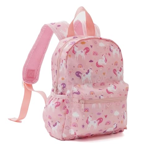 BTHRORO Mochila Unicornio Niña, Mochila Ligera con Bolsillos Laterales, Moda Bolso Escolar Unicornio para De vuelta A la Escuela Cumpleaños Xmas Regalo