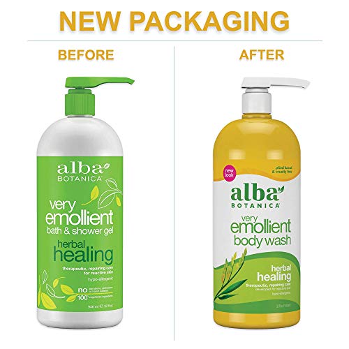 Alba Botanica Very Emollient Bath & Shower Gel, Herbal Healing, 32 Oz #TOP5