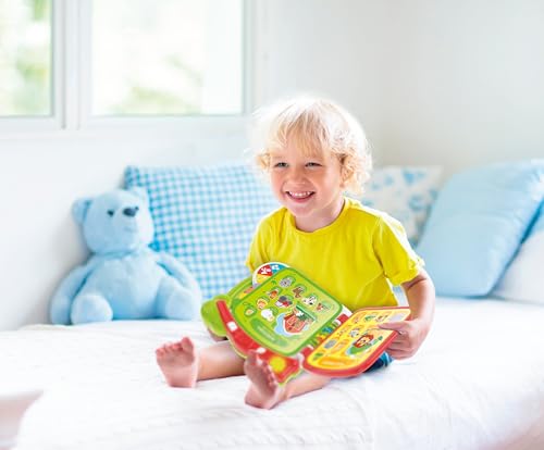 Clementoni Baby Scopro die Welt in 100 Worten – interaktives Buch 1 Jahr sprechend elektronisch sprechend Buch Kinder pädagogisch zweisprachig mit Ton unterrichtet Italienisch und Englisch, Lernen