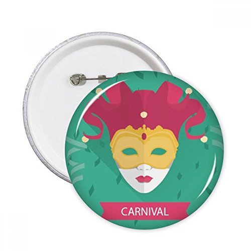 Badge Carnaval de Venise DIYthinker - Idée cadeau originale : 5 pin's ronds pour customisation