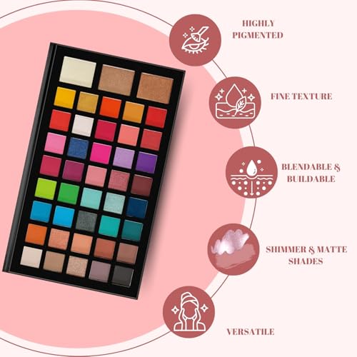 Image of Lakyou Beauty Diamond Eyeshadow Palette 43 in 1| Multi-Color Highly Pigmented Eye Shadow Palette | Matte & Shimmer Shades | Blendable Long-Lasting Eye Makeup | 56g |