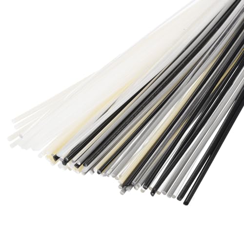sourcing map 78pcs 8 Inch Plastic Welding Rods PU/PP/ABS/PE/TPO/PA/PC Welding Strips Welder Rods for Plastic Welder,Car Bumper, Kayak Repair