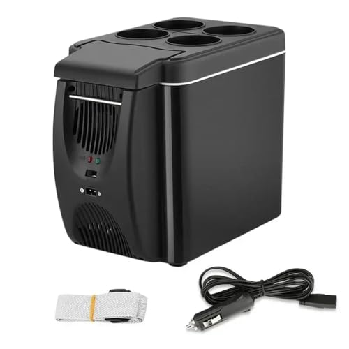 Refrigerador y congelador eléctrico for automóvil de 6L y 12 V, refrigerador y calentador for automóvil, refrigerador eléctrico, refrigerador portátil for viaje.(6L 12V WHITE)