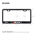 Deselen - LP-BS06P - Stainless Steel S-Line License Plate Frame with Screw Caps Cover Set for Audi S line, Black (2 Pieces)