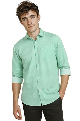 Image of Allen Solly Men's Cotton Casual Shirt | Ditsy Dotted Print | Regular Fit | Soft Breathable Fabric | Smart Casual Wear