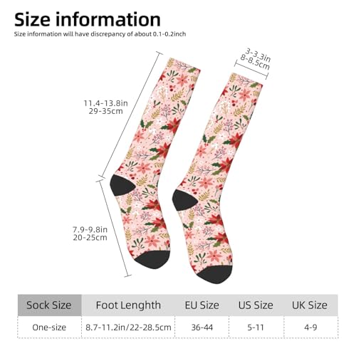 Image of Knee High Socks for Women Girls Fashion Women's Festival Stockings for Casual Running Work Travel