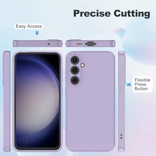Image of Back Cover for Samsung Galaxy S23 FE 5G | Full Camera Protection | Premium Liquid Silicon Case | Flexible Bumper Case for Samsung Galaxy S23 FE 5G (Purple)