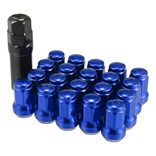 Tuerca Heptagon coche M12 x 1.5 azul tornillos antirrobo llanta aluminio 32mm