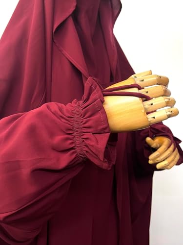 Image of NAZNEEN Saudi Jilbab Full Length and Noise Pc MATT NIDA Fabric with extra panel to cover face