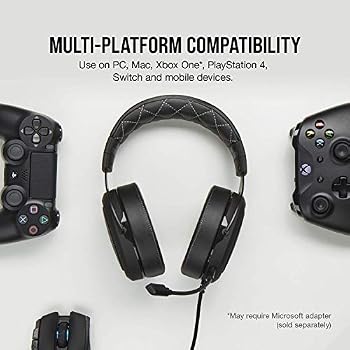 CORSAIR HS60 SURROUND Gaming Headset, Carbon - MediaForm AU