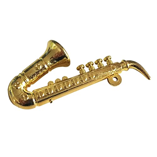 Toyvian Miniature Maison De Poupée Saxophone 1: 12 Échelle Mini Instrument De Musique en Plastique Or Trompette Saxophone pour Enfants Ornements Décoratifs Modèle Cadeau Cover