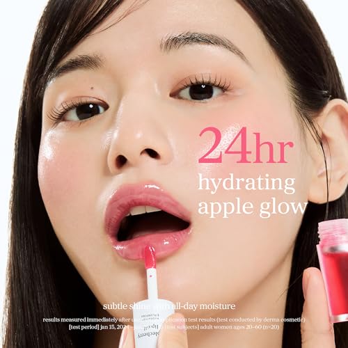 Image of NOONI Korean Lip Oil - Applecherry | Long-Lasting, Moisturizing, Plumping, Revitalizing for Dry Lips, Waterproof, No Peel Off, Hydrating Lip Stain, Stocking Stuffers, Trendy Stuff, 0.12 FL Oz
