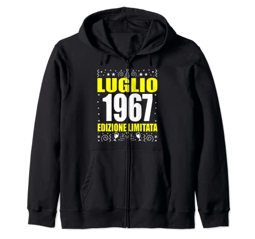 55 Anni Di Compleanno Luglio 1967 Edizione Limitata 1967 Felpa con Cappuccio
