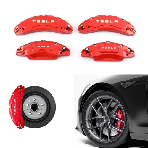 Tesla Model Y用 ブレーキキャリパーカバー レッド Amazon | Weishine - キャリパーカバー Tesla Model Y 2017 2018 2019