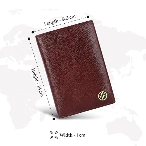 HAMMONDS FLYCATCHER Genuine Leather Passport Cover for Men, Passport Cover for Women, RFID Passport Holder for Men Travel Accessories for Men, Passport Bag for Men, 3 ATM Card Slots - Brown