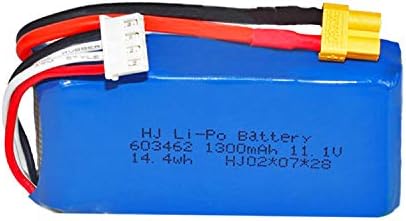 HHZ Upgrade 11.1v 1300Mah XT30 Plug Lipo Battery for Wltoys XK X450 RC Airplane Fixed Wing Spare Part