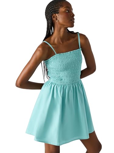 Steve Madden Apparel Lotty Dress, Aqua Haze, Medium