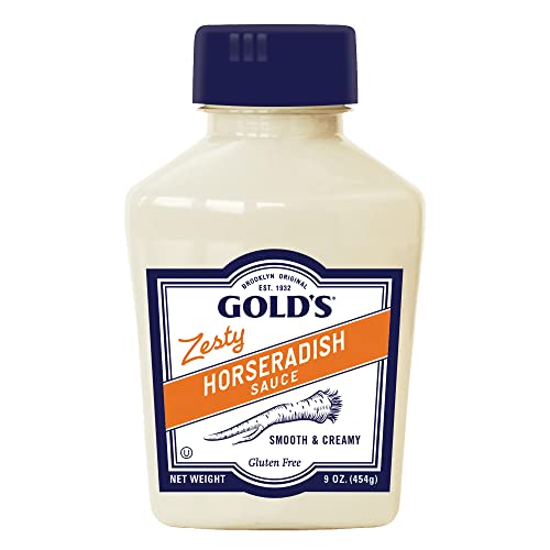 Gold’s Zesty Horseradish Sauce - Kosher Certified, Gluten Free, Fat Free, Only 10 Calories per Serving - Made in the USA