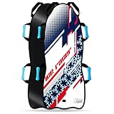 Sunlite Sports 45” Foldable & Roll-Up Snow Sled for Kids & Adults, Ultra-Portable Easy-Carry Design, Durable Reinforced Bottom for Heavy Snow & Winter Fun