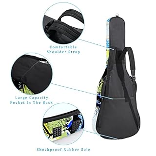 Housse imperméable en tissu Oxford pour guitare avec bandoulière réglable - Les Beatles, Paul McCartney, John Lennon, RIngo Starr, George Harrison Housse imperméable en tissu Oxford pour guitare avec bandoulière réglable – Image 3