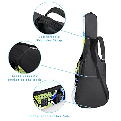 Housse imperméable en tissu Oxford pour guitare avec bandoulière réglable - Les Beatles, Paul McCartney, John Lennon, RIngo Starr, George Harrison Housse imperméable en tissu Oxford pour guitare avec bandoulière réglable – Image 4