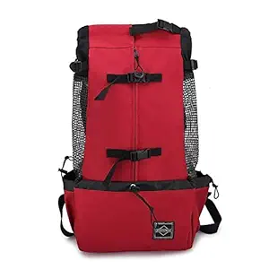 Bowandmeow by zenuss Pet Carrier Backpack Front/Back Carrier Pet Backpack Carrier for Puppies Small Size Dogs Adjustable Pet Front Chest Travel Bag Easy-Fit for Traveling Hiking Camping Hands-Free