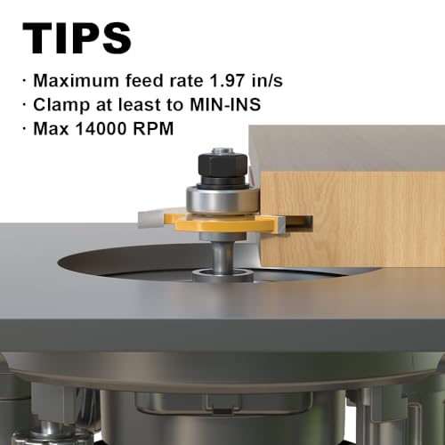 Image of Slot Cutter Router Bit 1 /4 Shank, 3 Wing Slotting Cutter Router Bit for T-Molding Slot Cutting | 3 /16 inch Carbide Height