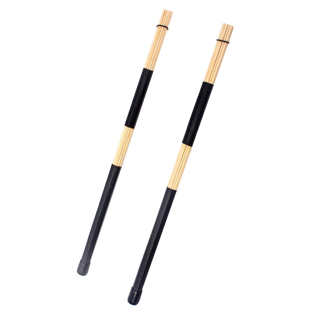 1 Pair Bamboo Rods Jazz Drum Sticks Brushes Drumsticks Leather Handle Black|Sticks, Brushes, & Mallets| Sticks, Brushes, & Mallets-picture-15