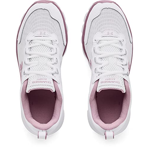 Image of Under Armour Women's Charged Assert 9 Running Shoe, White (101) /Mauve Pink, 8.5 Wide