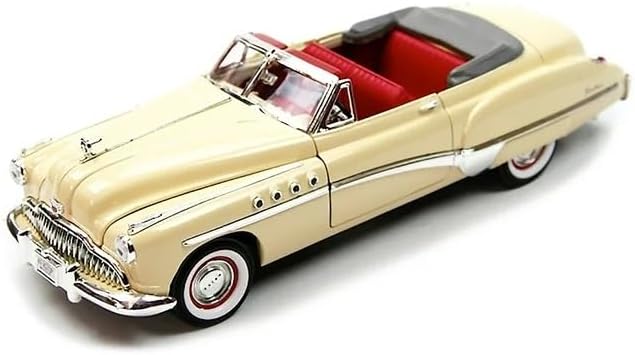 1949 Roadmaster Cream with Red Interior 1/18 Diecast Model Car by Motormax 73116cream