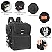 Relavel Hair Tools Travel Bag Hair Stylist Backpack Hairdresser Cosmetology Bag, Heat Insulation Full Layer for Curling Iron, Hair Straightener, Travel Accessories Train Case Barber Organizer, Black