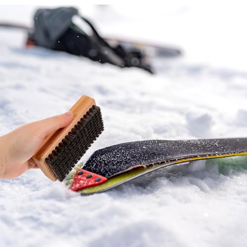 Nettoyage haute performance ski avec brosse à cire nylon et grattoir