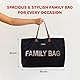 Childhome, Family Bag, Wickeltasche, Reisetasche/Wochenendtasche, Großes Fassungsvermögen, inkl. abnehmbarer Tasche, Schwarz/Gold