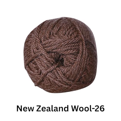 Image of VCR Dark Brown Chunky Wool Yarn,100 Grams, Hank, 196 Meters, 100% New Zealand Wool Knitting Yarn, Soft Crosia Thread Suitable for Baby Blankets & Booties Pack of 1